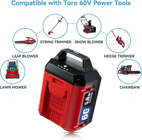 بديل 5.0 أمبير لبطارية Toro 60V 88620، 88625، 88640، 88650، متوافق مع نظام الطاقة Toro Flex-Force 60 Volt Max أدوات الطاقة اللاسلكية in Kuwait