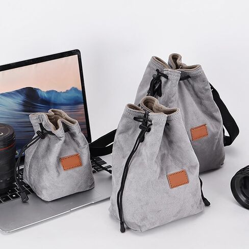 Camera Case Drawstring Bag Vintage DSLR Camera Bag Soft Lens Case with Shouder Strap for Traveling Camera Storage Case in Saudi Arabia