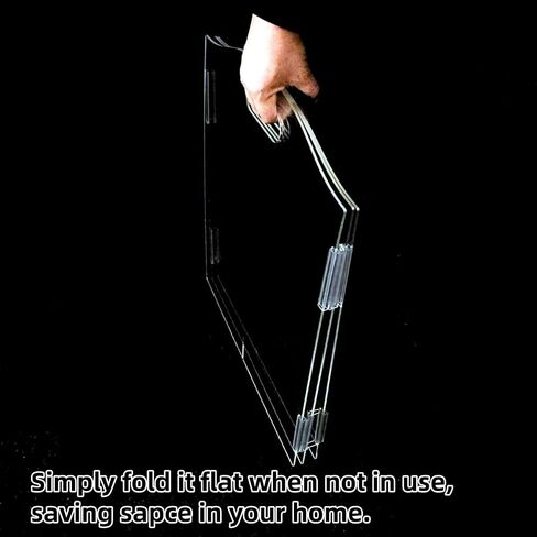 Clear Acrylic Dog Gate for Indoor Use – 2 Panel Pet Gate for Doorways, No Drilling, Foldable Dog Barrier,Foldable Doggy Cat Fence with Support Feet for Home, Stairs, and Puppy Playpen in Saudi Arabia