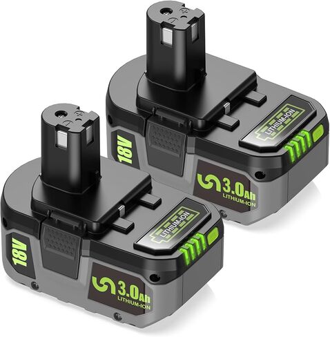 18v 3.0Ah Replacement Battery for Ryobi 18V Battery Lithium-ion Compatible with Ryobi 18volt Cordless Tool for ONE+ P108 P107 P105 P104 P103 P102 P122 Batteries in Kuwait