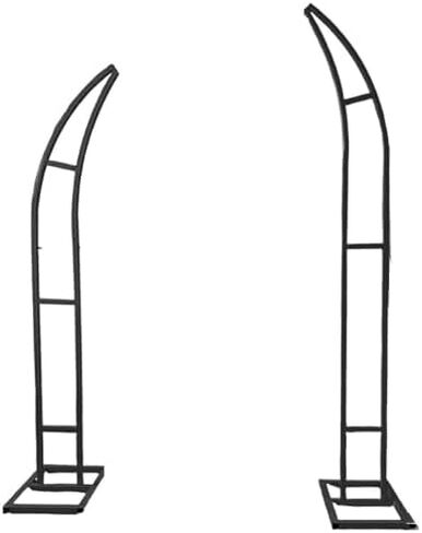 Set of 2 Adjustable Gold Metal Arch Backdrop Stands - Half Moon Wedding Arches for Weddings, Birthday Parties, Graduations (2.1m & 2.4m) - Elegant Event Decor in Saudi Arabia