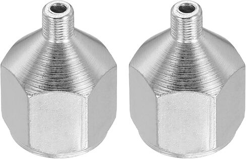 PATIKIL 1/4" to M5 Air Brush Hose Adapter, 2 PCS 1/4" BSP Female to M5 Male Fitting Conversion Adapter Nipple Metal Connector for Air Compressors in Saudi Arabia