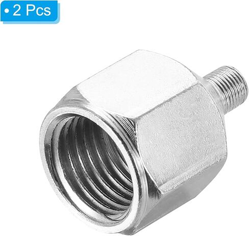 PATIKIL 1/4" to M5 Air Brush Hose Adapter, 2 PCS 1/4" BSP Female to M5 Male Fitting Conversion Adapter Nipple Metal Connector for Air Compressors in Saudi Arabia