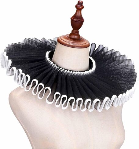 Elizabethan Clown Neck Ruffle Detachable Ruffled Collars for Photography Props in Kuwait
