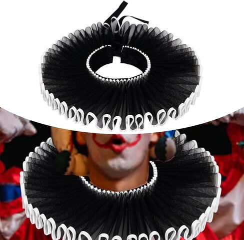 Elizabethan Clown Neck Ruffle Detachable Ruffled Collars for Photography Props in Kuwait