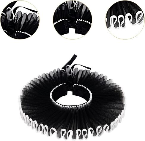 Elizabethan Clown Neck Ruffle Detachable Ruffled Collars for Photography Props in Kuwait