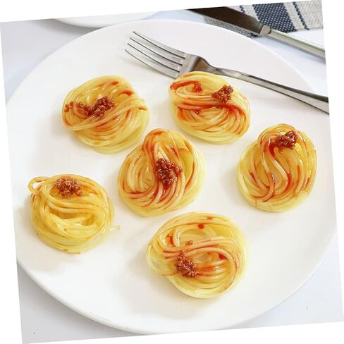 Sosoport 2pcs Realistic Fake Spaghetti Models for Restaurant Display Simulated Meat Paste Pasta Decoration PVC Props for Kitchen and Photography in Saudi Arabia