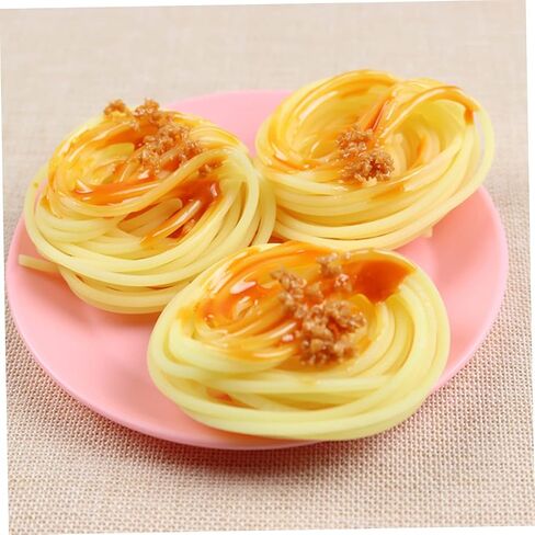 Sosoport 2pcs Realistic Fake Spaghetti Models for Restaurant Display Simulated Meat Paste Pasta Decoration PVC Props for Kitchen and Photography in Saudi Arabia