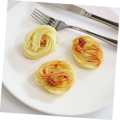 Sosoport 2pcs Realistic Fake Spaghetti Models for Restaurant Display Simulated Meat Paste Pasta Decoration PVC Props for Kitchen and Photography in Saudi Arabia