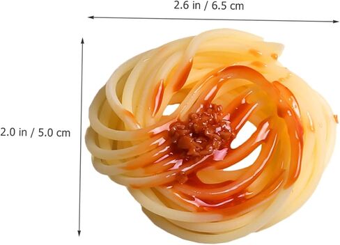 Sosoport 2pcs Realistic Fake Spaghetti Models for Restaurant Display Simulated Meat Paste Pasta Decoration PVC Props for Kitchen and Photography in Saudi Arabia