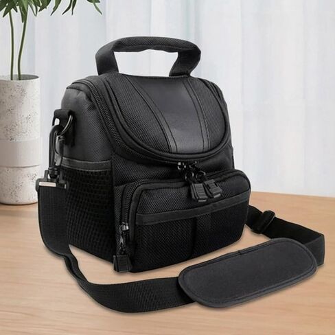 Waterproof Nylon Camera Shoulder Bag for DSLR Sponge Padding Front Side Pockets Travel Photography Accessories in Saudi Arabia