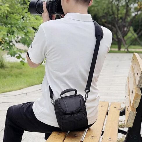 Waterproof Nylon Camera Shoulder Bag for DSLR Sponge Padding Front Side Pockets Travel Photography Accessories in Saudi Arabia