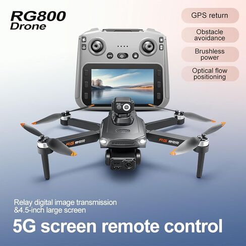 طائرة بدون طيار مع كاميرا للبالغين فيديو 8K، محور ثلاثي المحاور و5 جيجا هرتز FPV، رحلة 60 دقيقة (بطاريتان)، أقل من 240 جرام، محرك بدون فرشاة قابل للطي، إرجاع تلقائي، محمول للبالغين/المبتدئين (3 بطاريات) in Kuwait