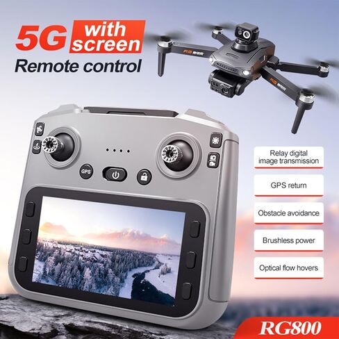 طائرة بدون طيار مع كاميرا للبالغين فيديو 8K، محور ثلاثي المحاور و5 جيجا هرتز FPV، رحلة 60 دقيقة (بطاريتان)، أقل من 240 جرام، محرك بدون فرشاة قابل للطي، إرجاع تلقائي، محمول للبالغين/المبتدئين (3 بطاريات) in Kuwait