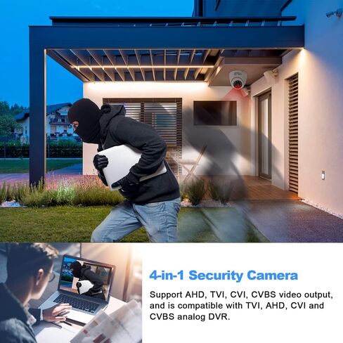 AHD PTZ IR CCTV Camera 4 in 1 Dome 1080P Full HD 24PCS Infrared LEDs IP66 Zero Delay Metal Shell System for Home Office Outdoor (PAL) in Saudi Arabia
