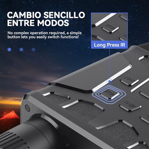 نظارات ياردجو للرؤية الليلية، مناظير رقمية للرؤية الليلية بالأشعة تحت الحمراء 1080 بكسل للبالغين، نطاق رؤية ليلية مع تكبير رقمي 5X، 7 مستويات من الأشعة تحت الحمراء، نظارات الأشعة تحت الحمراء القابلة لإعادة الشحن للتخييم والصيد (R6) in Kuwait