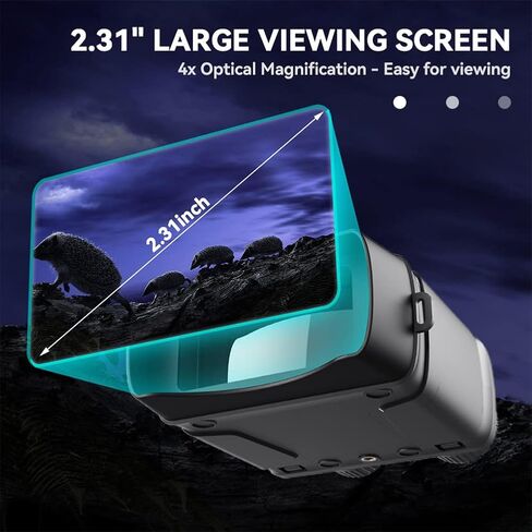 نظارات ياردجو للرؤية الليلية، مناظير رقمية للرؤية الليلية بالأشعة تحت الحمراء 1080 بكسل للبالغين، نطاق رؤية ليلية مع تكبير رقمي 5X، 7 مستويات من الأشعة تحت الحمراء، نظارات الأشعة تحت الحمراء القابلة لإعادة الشحن للتخييم والصيد (R6) in Kuwait