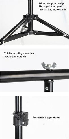 Denash T Form Background Kit with Memory Pouch, 6.6x6.6ft Size, Alloyed Background Support System for Photo Studio, Live Streaming in Saudi Arabia