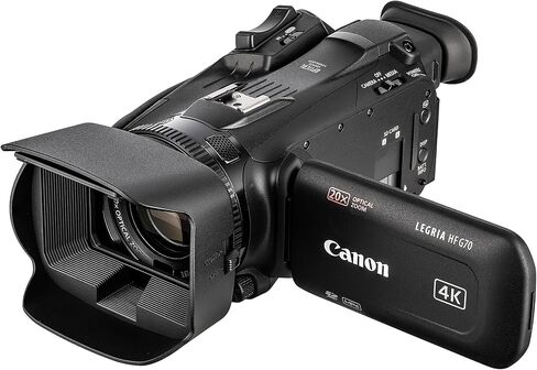 Canon LEGRIA HF G70 PAL UHD 4K Camcorder Bundle with 128GB Memory Card + Filter Kit + Telephoto + Wide Angle Lens 58mm + Lark M2 Duo 2-Person Wireless Microphone + Tripod + Carrying Case + LED Light in Saudi Arabia
