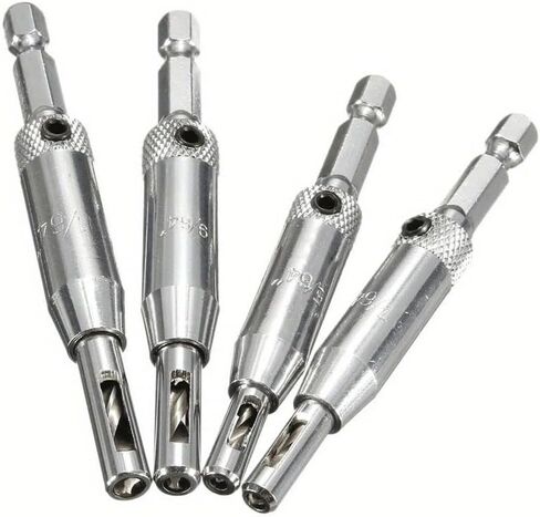 4pcs/Set Self Centering Hinge Drill Bits Set Door Cabinet Pilot Holes HSS Hex Recess in Saudi Arabia