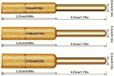 10-Pc Silver Diamond Chainsaw Sharpener Set, Titanium Coated Corundum Grinding Bits, Rotary Tool Burr Stone Files for Chain Saw, Jade, Glass, Metal, Wood Sharpening in Saudi Arabia