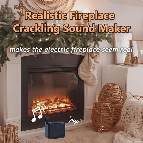 Fireplace Crackler Sound Box for Gas or Electric Fireplace,Realistic Rechargeable Fire Crackling Sound Machine,Small and Portable,Fire Crackler Sound System,Fire Noise for Sleep in Saudi Arabia