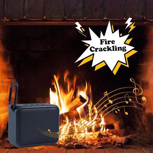 Fireplace Crackler Sound Box for Gas or Electric Fireplace,Realistic Rechargeable Fire Crackling Sound Machine,Small and Portable,Fire Crackler Sound System,Fire Noise for Sleep in Saudi Arabia