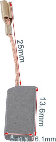 SING F LTD 2pcs Motor Carbon Brushes Power Tool Carbon Brushes Compatible with Craftsman 4 1/2" Angle Grinder 13.6mm x 8mm x 6.1mm with 25mm Wire Length in Saudi Arabia