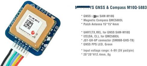 لأنظمة Matek GNSS M10Q-5883 لـ U B x M10 GPS مع بوصلة QMC5883L وحدة AirSpeed ​​الرقمية 4 ~ 9 فولت لطائرة السباق بدون طيار FPV in Kuwait