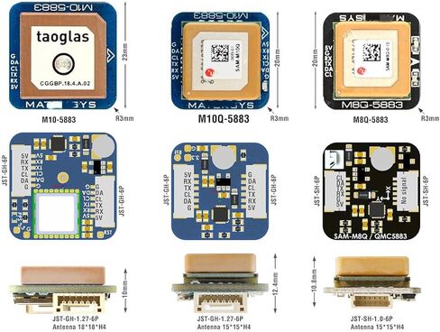 لأنظمة Matek GNSS M10Q-5883 لـ U B x M10 GPS مع بوصلة QMC5883L وحدة AirSpeed ​​الرقمية 4 ~ 9 فولت لطائرة السباق بدون طيار FPV in Kuwait