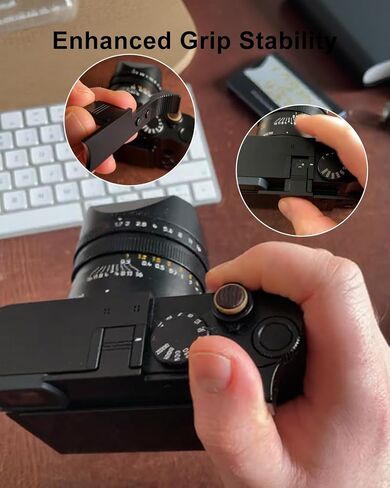 قبضة الإبهام تناسب قبضة دعم الإبهام للكاميرا Leica Q3 & Q3 43، مقبض يد أسود من الألومنيوم in Saudi Arabia