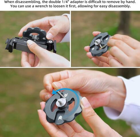 Magnetic Phone Tripod Mount,1/4" Thread Cold Shoe 360° Rotation,Compatible with iPhone16 15 14 13 12 Pro All Series,Magnetic Ring iPhone Tripod Mount Adapter in Saudi Arabia