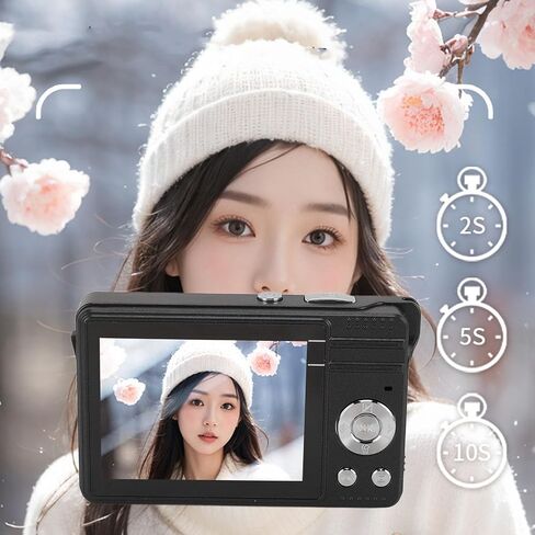 Digital Camera, Teen Compact Camera with 50MP, 1080P HD Video, Autofocus, 16X Zoom, LED Flash, 2.8 Inch TFT Screen for Travel Photography (Silver) in Saudi Arabia