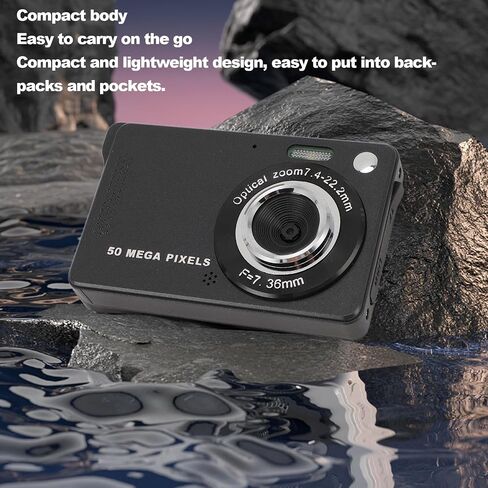Digital Camera, Teen Compact Camera with 50MP, 1080P HD Video, Autofocus, 16X Zoom, LED Flash, 2.8 Inch TFT Screen for Travel Photography (Silver) in Saudi Arabia
