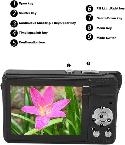 Digital Camera, Teen Compact Camera with 50MP, 1080P HD Video, Autofocus, 16X Zoom, LED Flash, 2.8 Inch TFT Screen for Travel Photography (Silver) in Saudi Arabia