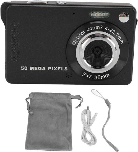 Digital Camera, Teen Compact Camera with 50MP, 1080P HD Video, Autofocus, 16X Zoom, LED Flash, 2.8 Inch TFT Screen for Travel Photography (Silver) in Saudi Arabia