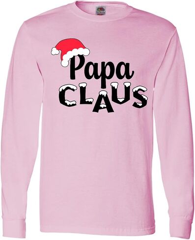 inktastic Papa Claus Christmas Family Men's Long Sleeve T-Shirt in Saudi Arabia