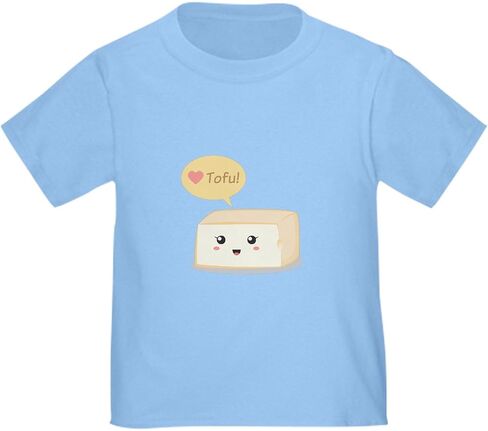 CafePress Kawaii Tofu Asking People to Love Tofu Toddler T S Cute Toddler Graphic Tee, 100% Cotton in Kuwait