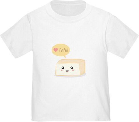 CafePress Kawaii Tofu Asking People to Love Tofu Toddler T S Cute Toddler Graphic Tee, 100% Cotton in Kuwait