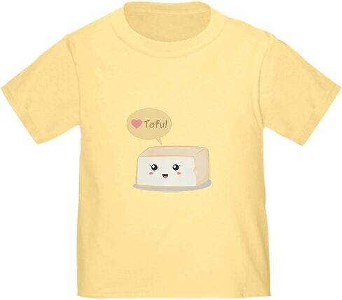 CafePress Kawaii Tofu Asking People to Love Tofu Toddler T S Cute Toddler Graphic Tee, 100% Cotton in Kuwait