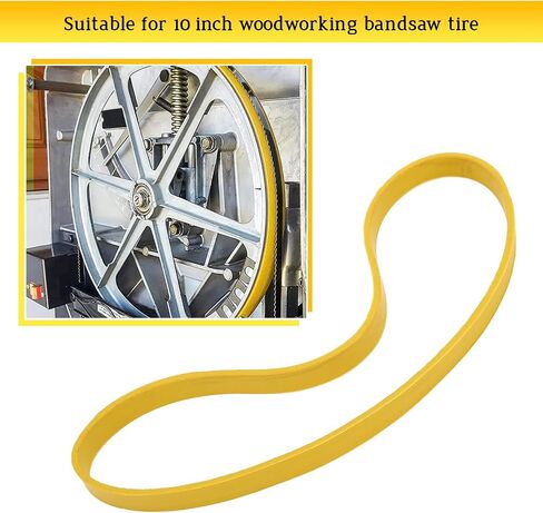 2 Pack 10" x 0.5" x 0.13" Band Saw Tires, Compatible with Delta, Jet, Grizzly, and Powermatic - No Need Needed (10 Inch Wheel) in Saudi Arabia