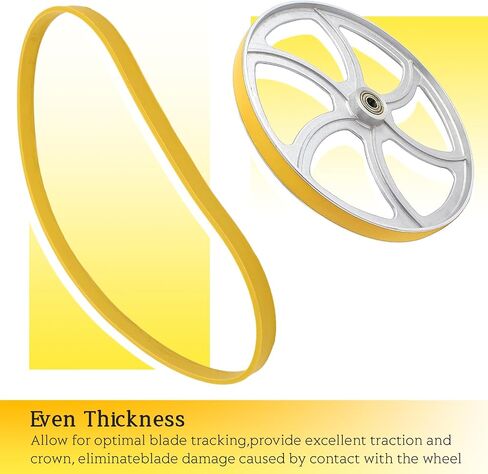 2 Pack 10" x 0.5" x 0.13" Band Saw Tires, Compatible with Delta, Jet, Grizzly, and Powermatic - No Need Needed (10 Inch Wheel) in Saudi Arabia