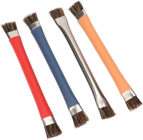 Yunir Anti Static Double Head Electronics Brush Set for Chip Camera, Excellent Cleaning Effect for Motherboard, Computer, Tablet, Metal Material, 4Pcs Keyboard Brush Kit in Saudi Arabia