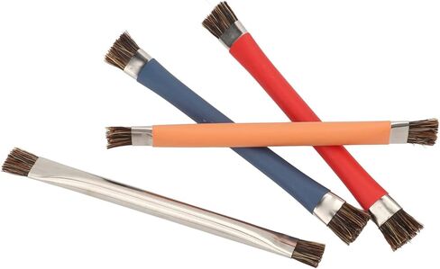 Yunir Anti Static Double Head Electronics Brush Set for Chip Camera, Excellent Cleaning Effect for Motherboard, Computer, Tablet, Metal Material, 4Pcs Keyboard Brush Kit in Saudi Arabia