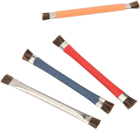 Yunir Anti Static Double Head Electronics Brush Set for Chip Camera, Excellent Cleaning Effect for Motherboard, Computer, Tablet, Metal Material, 4Pcs Keyboard Brush Kit in Saudi Arabia
