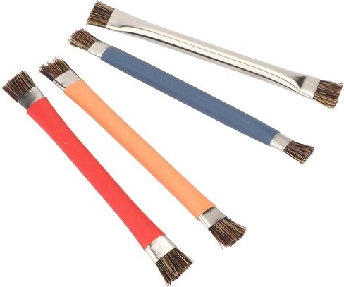 Yunir Anti Static Double Head Electronics Brush Set for Chip Camera, Excellent Cleaning Effect for Motherboard, Computer, Tablet, Metal Material, 4Pcs Keyboard Brush Kit in Saudi Arabia