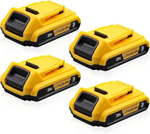DCB201 3.0Ah Lithium ION Replacement for Dewalt 20V MAX Battery DCB201 DCB203 DCB206 DCB207 Compatible with Dewalt 20v Tools and Chargers 4Pack in Saudi Arabia