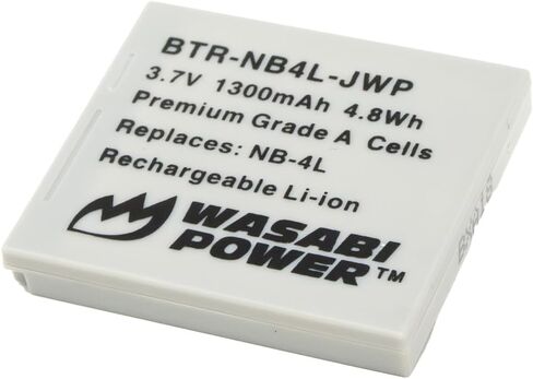 Wasabi Power Battery for Canon NB-4L (2 Pack) and Canon PowerShot SD 400, 430, 450, 600, 630, 750, 780 is, SD940 is, 960 is, SD1000, SD1100 is, 1400 is, TX1, ELPH 100 HS, 300, 310, 330 HS, VIXIA Mini in Saudi Arabia