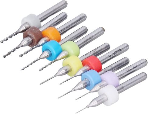 PCB Drill Bit Set, Incisive Cutting Edges Drill Bits 0.3-1.2mm with Tungsten Steel Material for Printer Nozzle Cleaning, Circuit Boards, CNC Engraving, Jewelry, Metal Plastics in Saudi Arabia