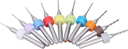 PCB Drill Bit Set, Incisive Cutting Edges Drill Bits 0.3-1.2mm with Tungsten Steel Material for Printer Nozzle Cleaning, Circuit Boards, CNC Engraving, Jewelry, Metal Plastics in Saudi Arabia